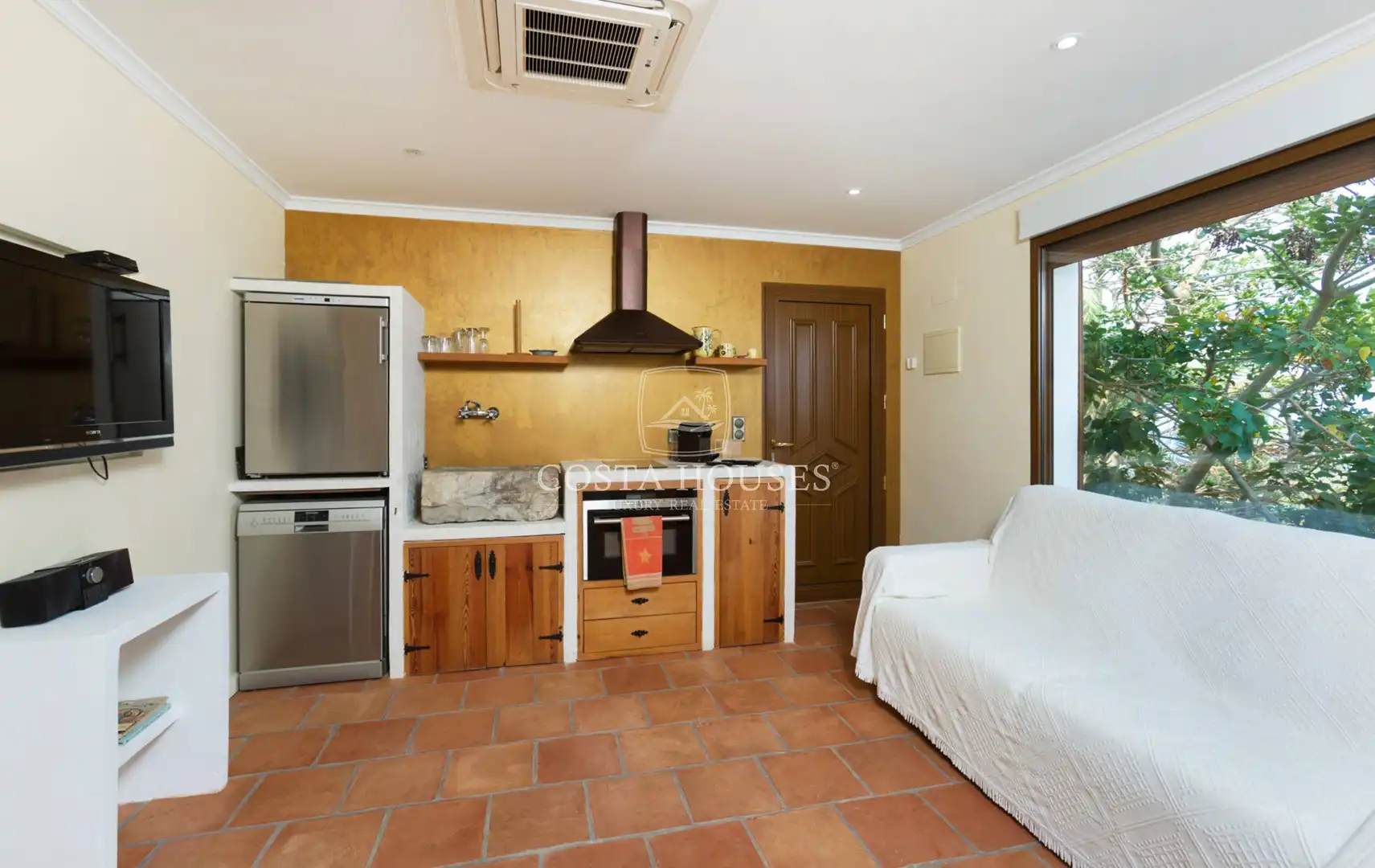 Cuina de Casa o xalet en venda en Benitachell / El Poble Nou de Benitatxell amb Aire condicionat, Jardí privat i Terrassa