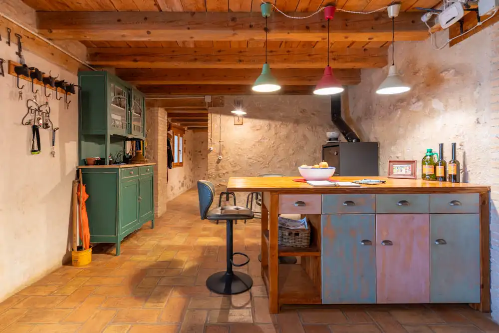 Cocina de Finca rústica en venta en Aldover con Jardín privado, Terraza y Amueblado