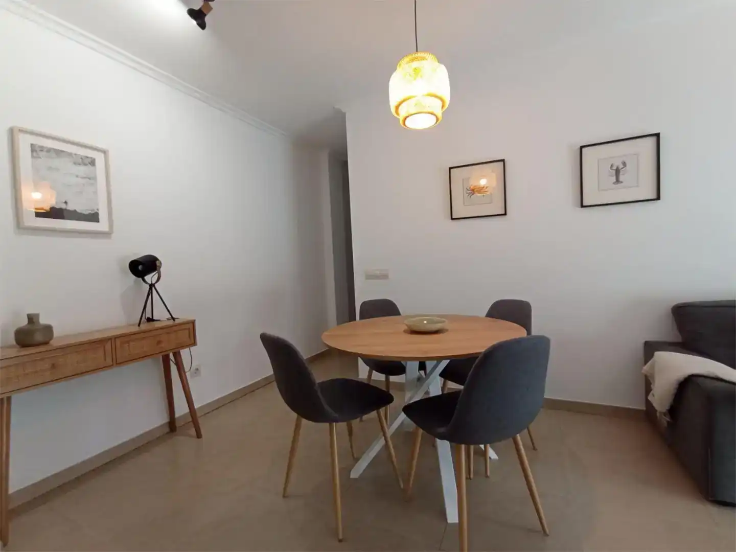 Dining room of Flat for rent in Sanxenxo  with Parquet flooring and Furnished