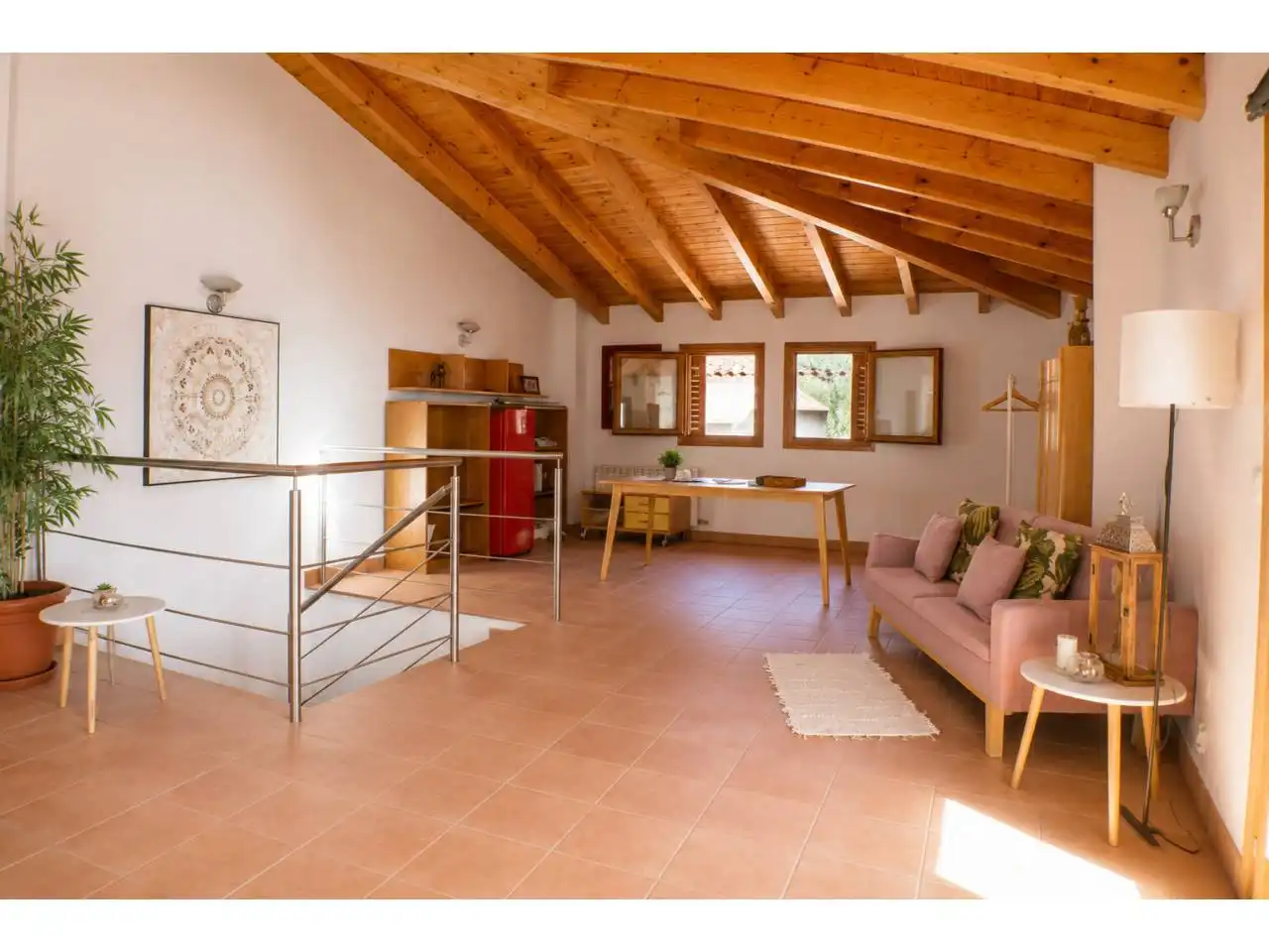 Sala de estar de Casa o chalet de alquiler en Sant Feliu de Codines con Aire acondicionado, Calefacción y Jardín privado