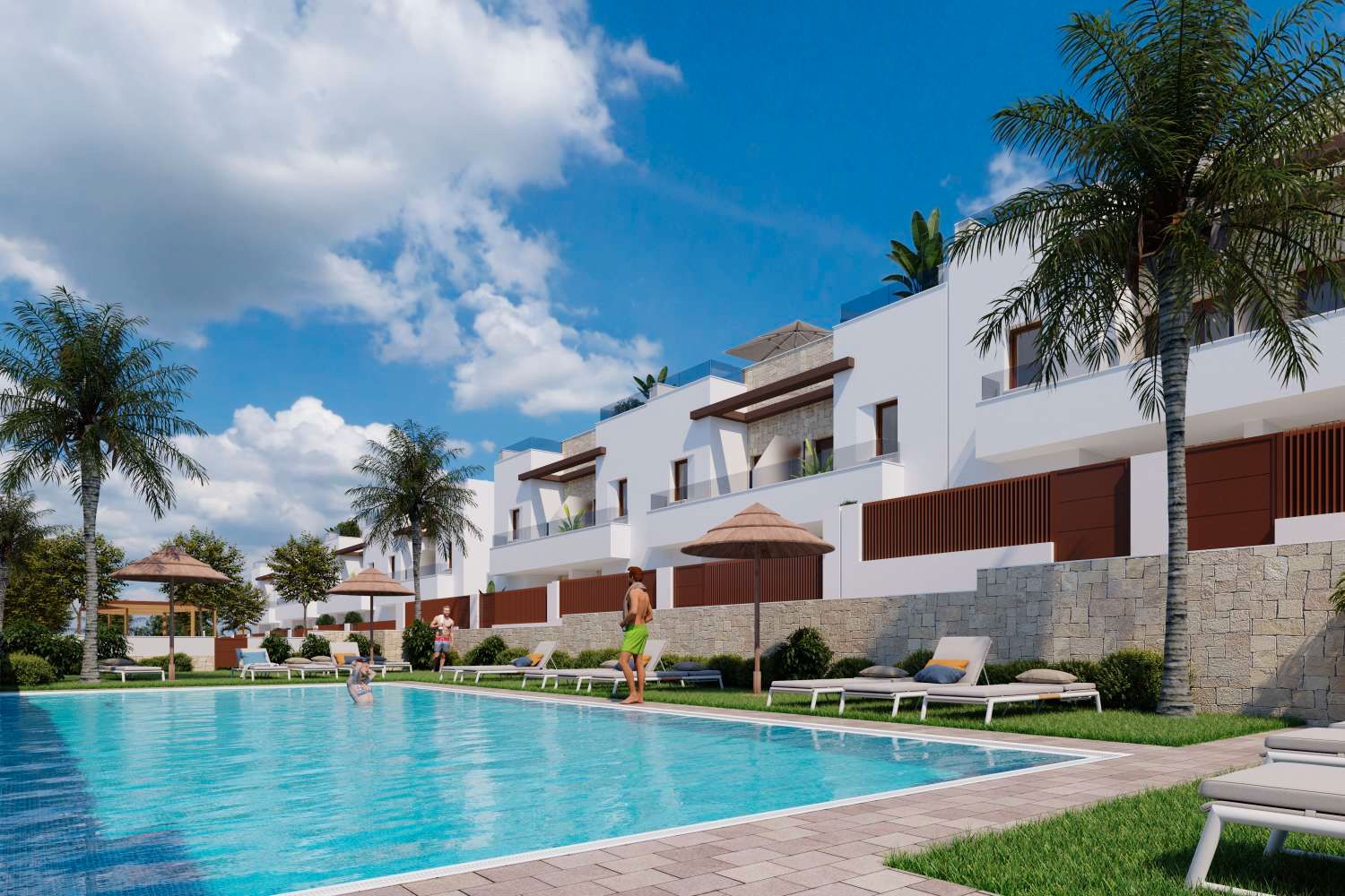 Swimming pool of Duplex for sale in Orihuela  with Air Conditioner, Heating and Terrace