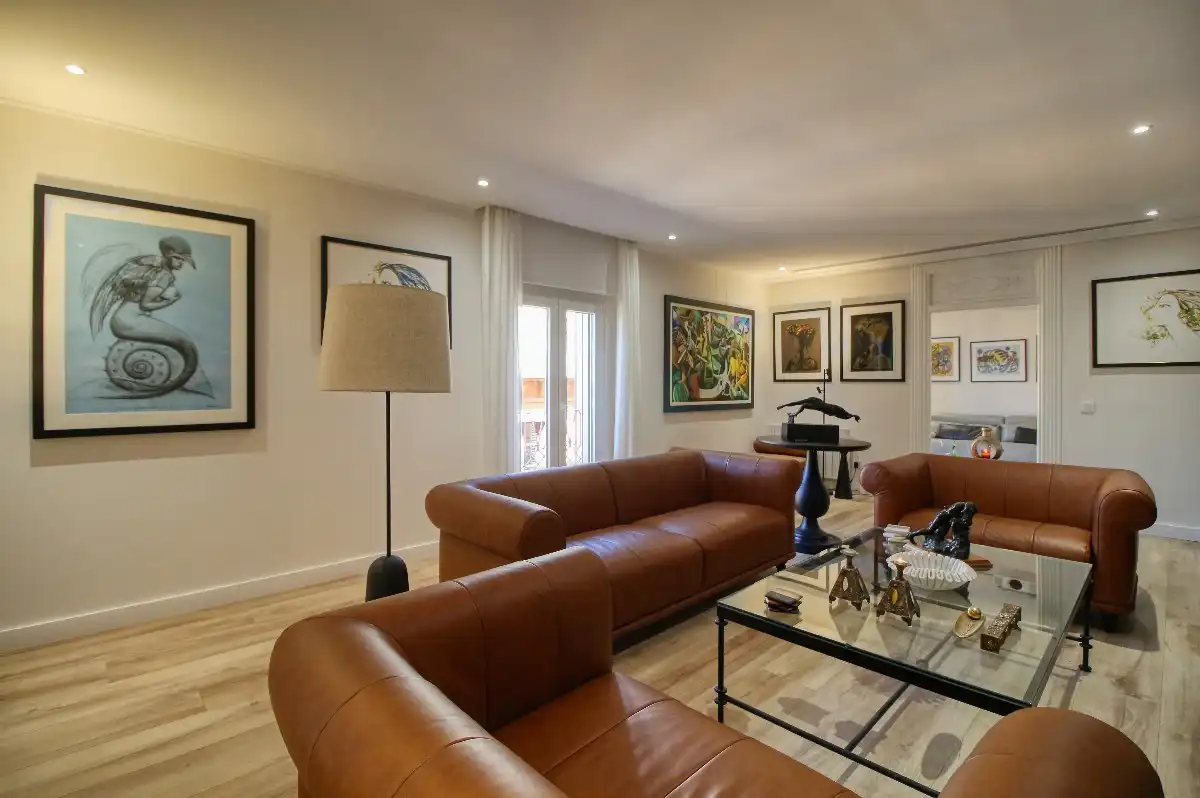 Sala d'estar de Pis en venda en  Palma de Mallorca amb Aire condicionat, Parquet i Moblat