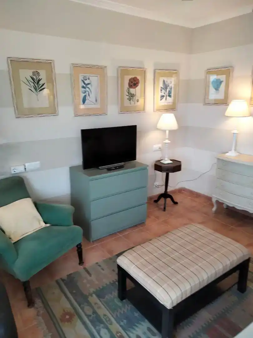 Living room of Flat for rent in Pollença  with Air Conditioner, Private garden and Furnished