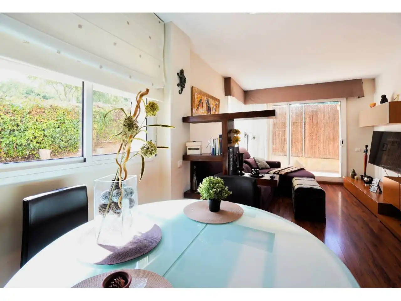Dining room of Flat for sale in Polinyà  with Heating, Private garden and Parquet flooring