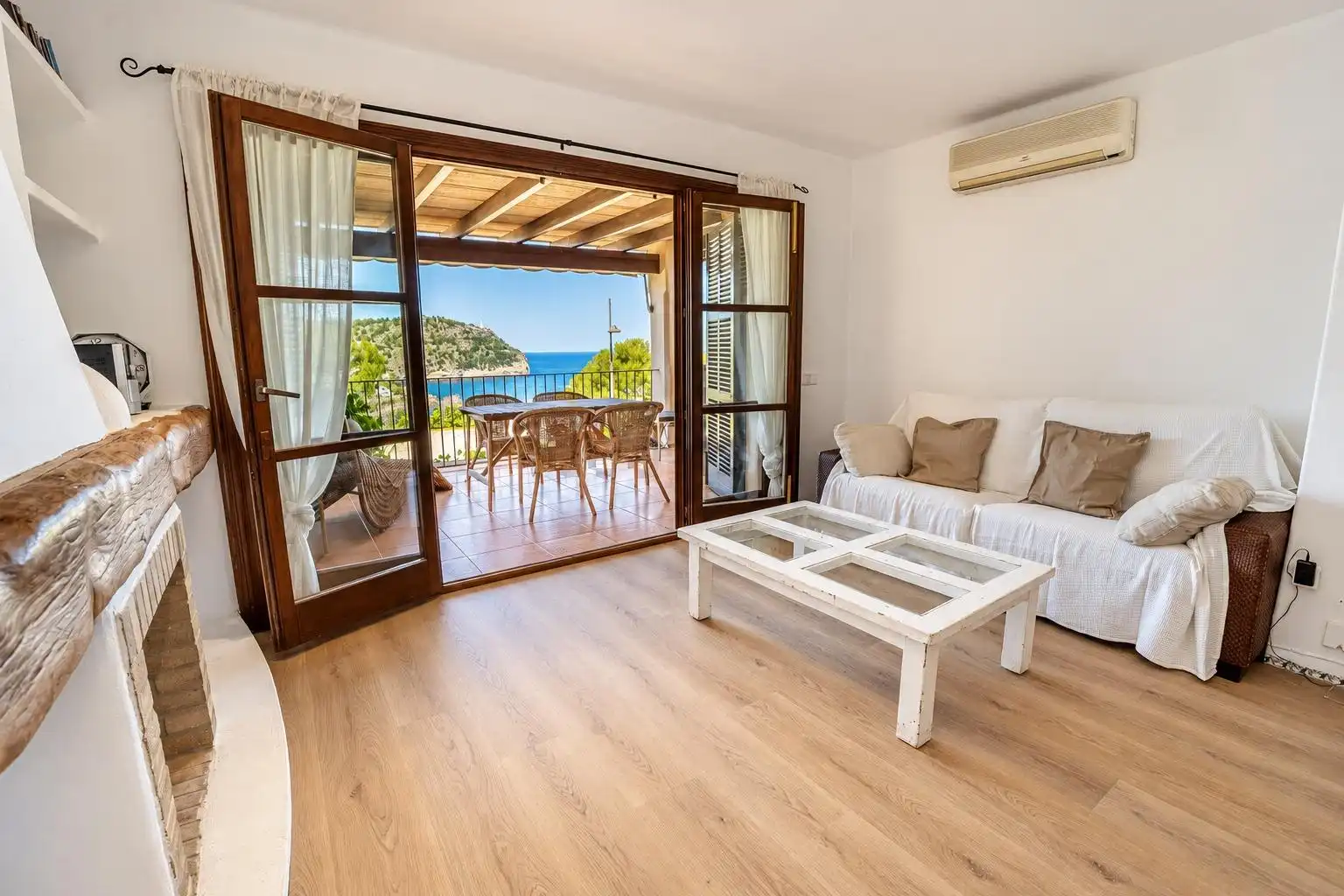 Sala de estar de Piso en venta en Sóller con Aire acondicionado, Parquet y Terraza