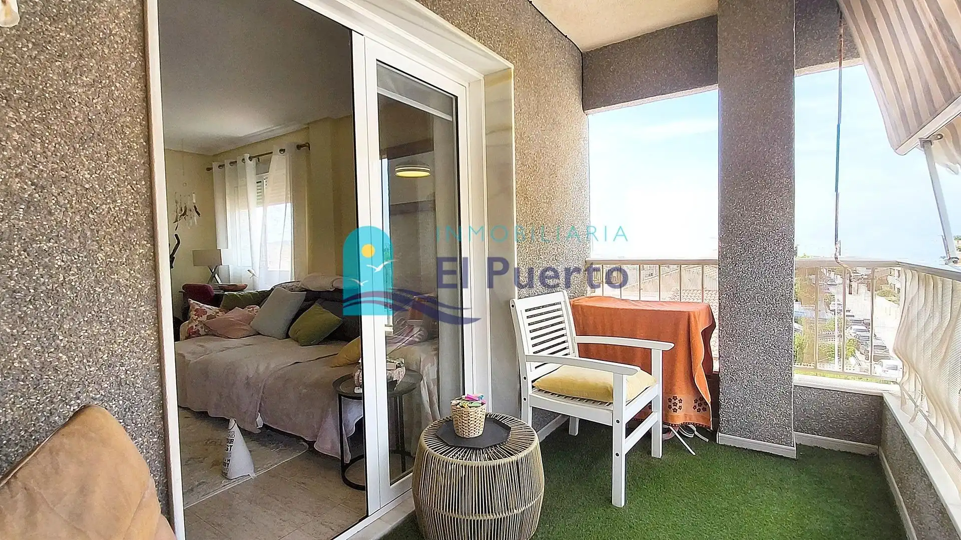 Balcony of Flat for sale in Mazarrón  with Air Conditioner, Terrace and Furnished