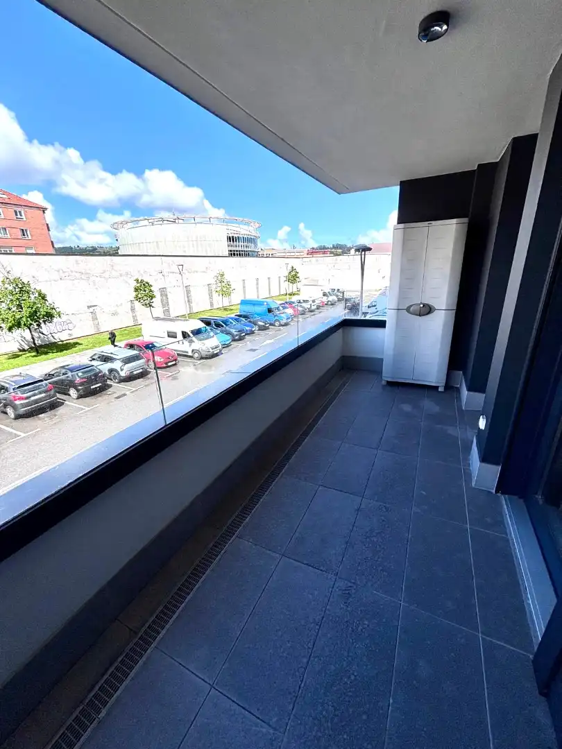 Terrace of Flat for sale in Gijón   with Heating, Private garden and Parquet flooring