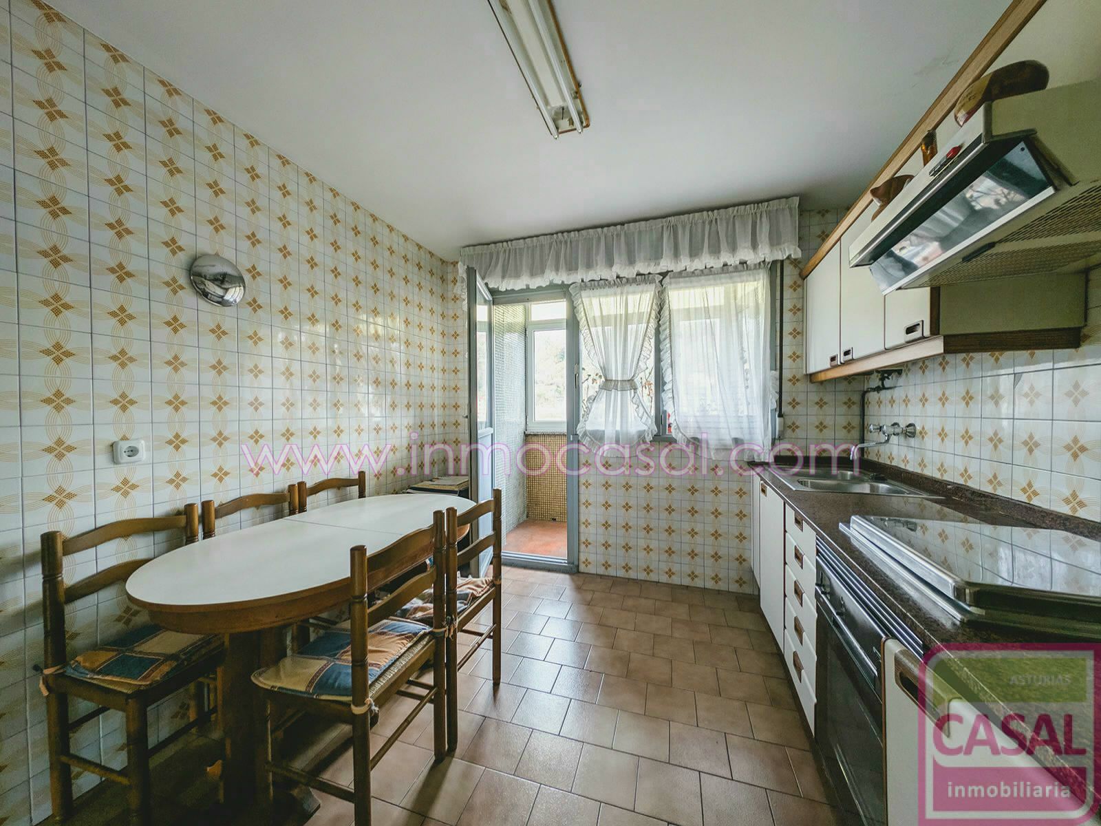 Kitchen of Flat for sale in Langreo  with Heating, Terrace and Storage room
