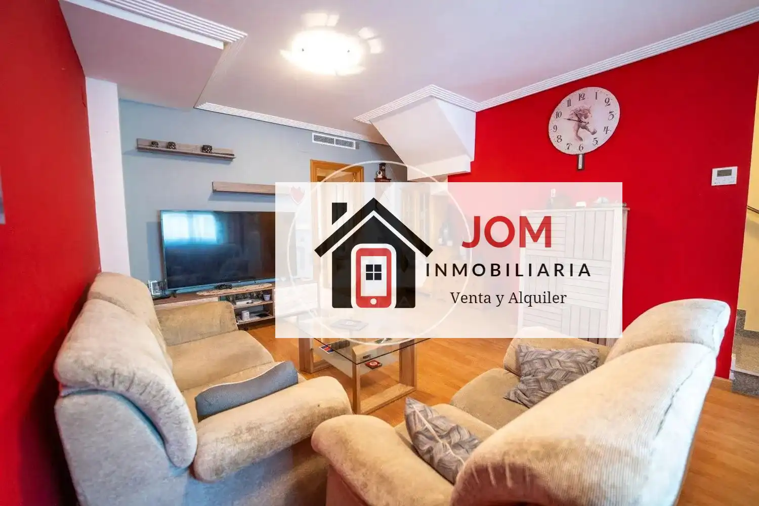 Wohnzimmer von Einfamilien-Reihenhaus zum Verkauf in Casas de Juan Núñez mit Klimaanlage, Heizung und Abstellraum