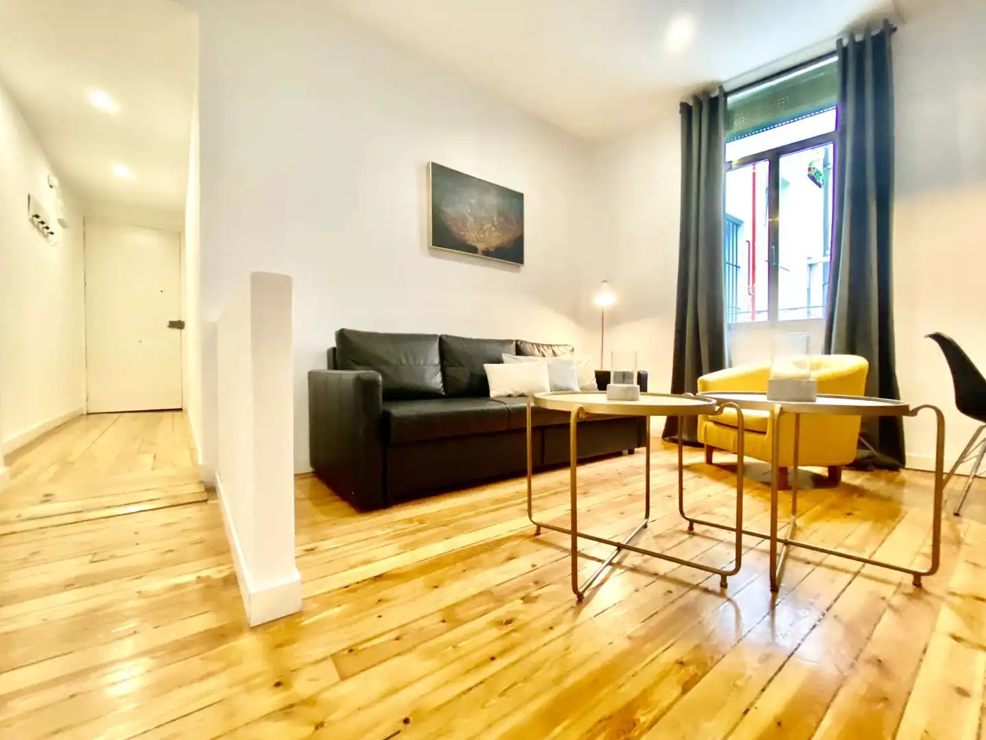 Sala d'estar de Apartament per a compartir en Madrid amb Aire condicionat, Terrassa i Moblat