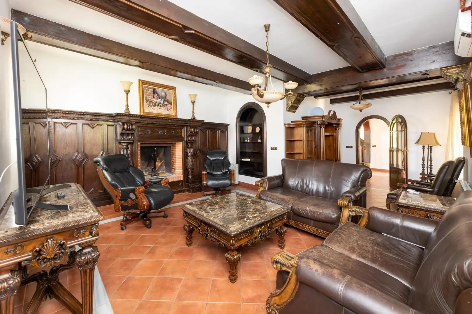 Sala de estar de Casa o chalet en venta en Villa de Otura con Aire acondicionado, Jardín privado y Terraza