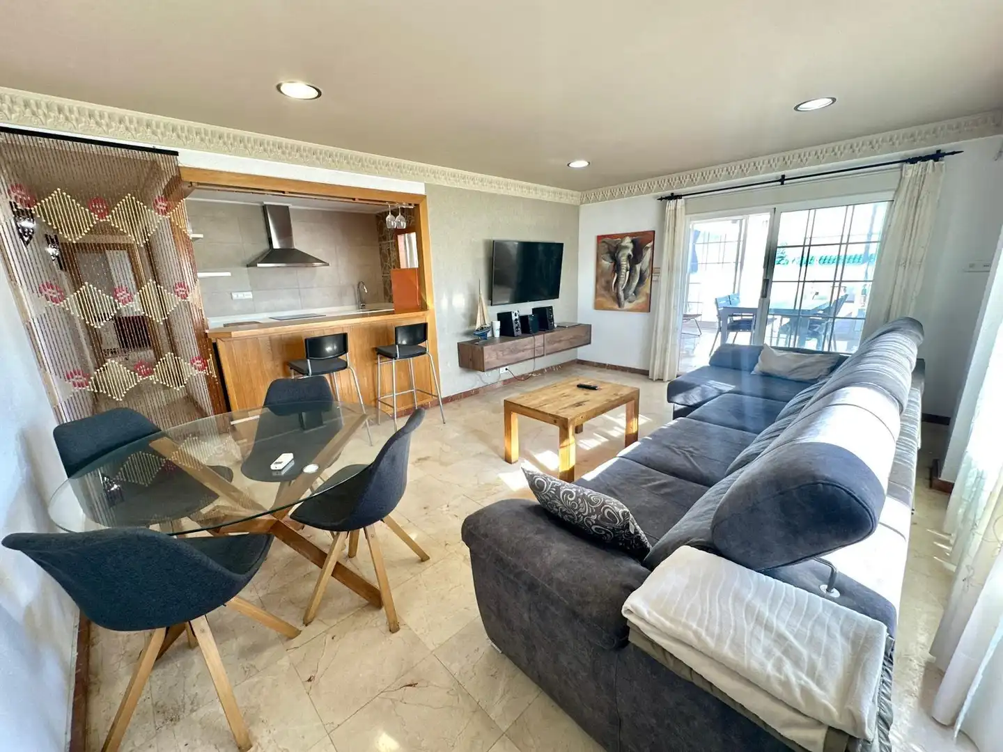 Sala de estar de Ático en venta en Elche / Elx con Terraza, Amueblado y Balcón