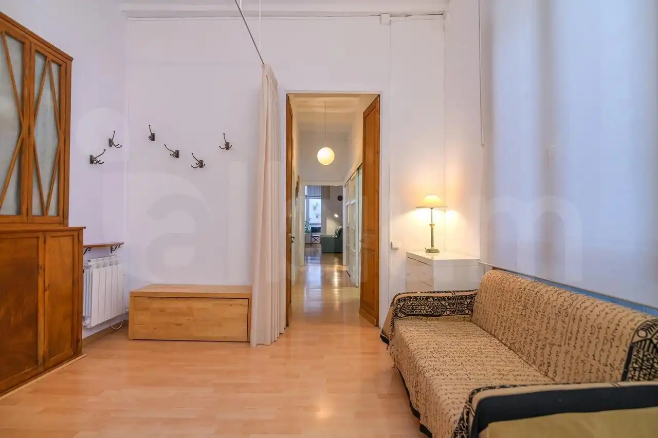 Wohnzimmer von Wohnung zum Verkauf in Barcelona mit Heizung, Parkett und Terrasse