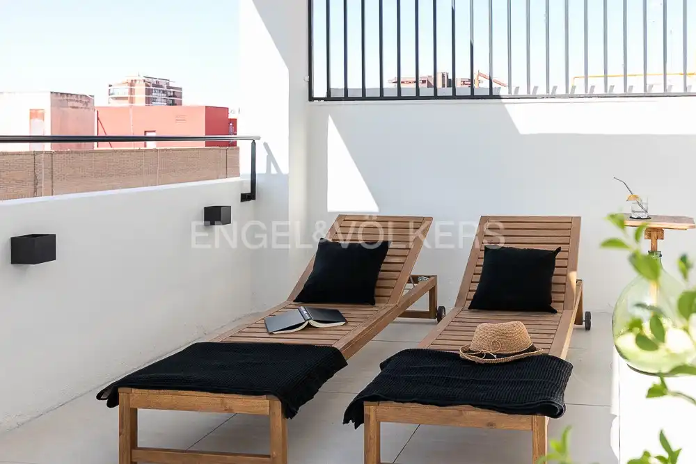 Terrace of Attic for rent in Valencia  with Air Conditioner, Heating and Terrace