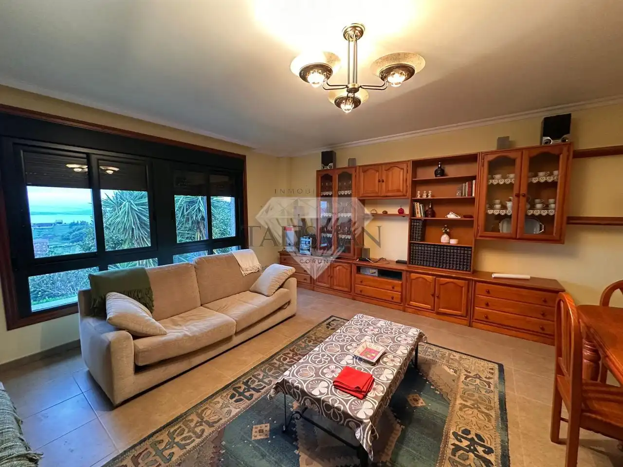Living room of Houses for sale in Marín  with Heating, Private garden and Parquet flooring