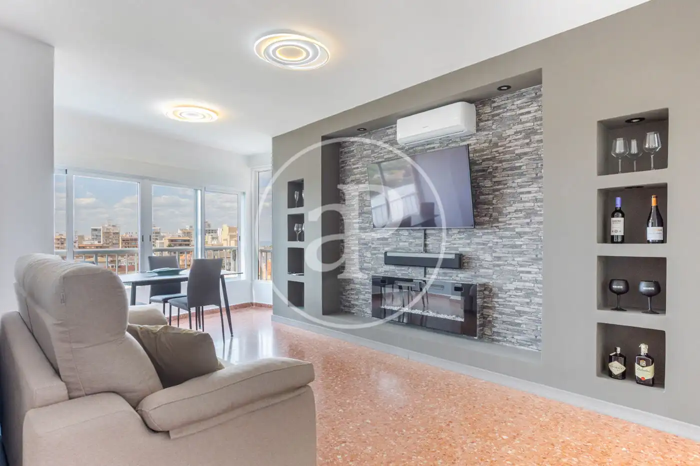 Living room of Flat for sale in Sueca  with Air Conditioner, Heating and Balcony