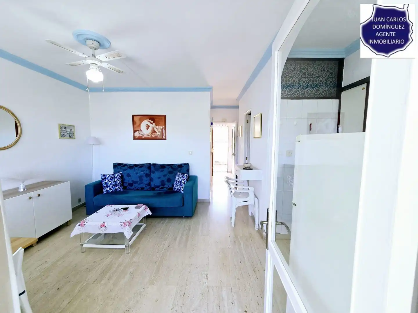 Sala d'estar de Apartament de lloguer en San Bartolomé de Tirajana amb Terrassa, Moblat i Piscina comunitària