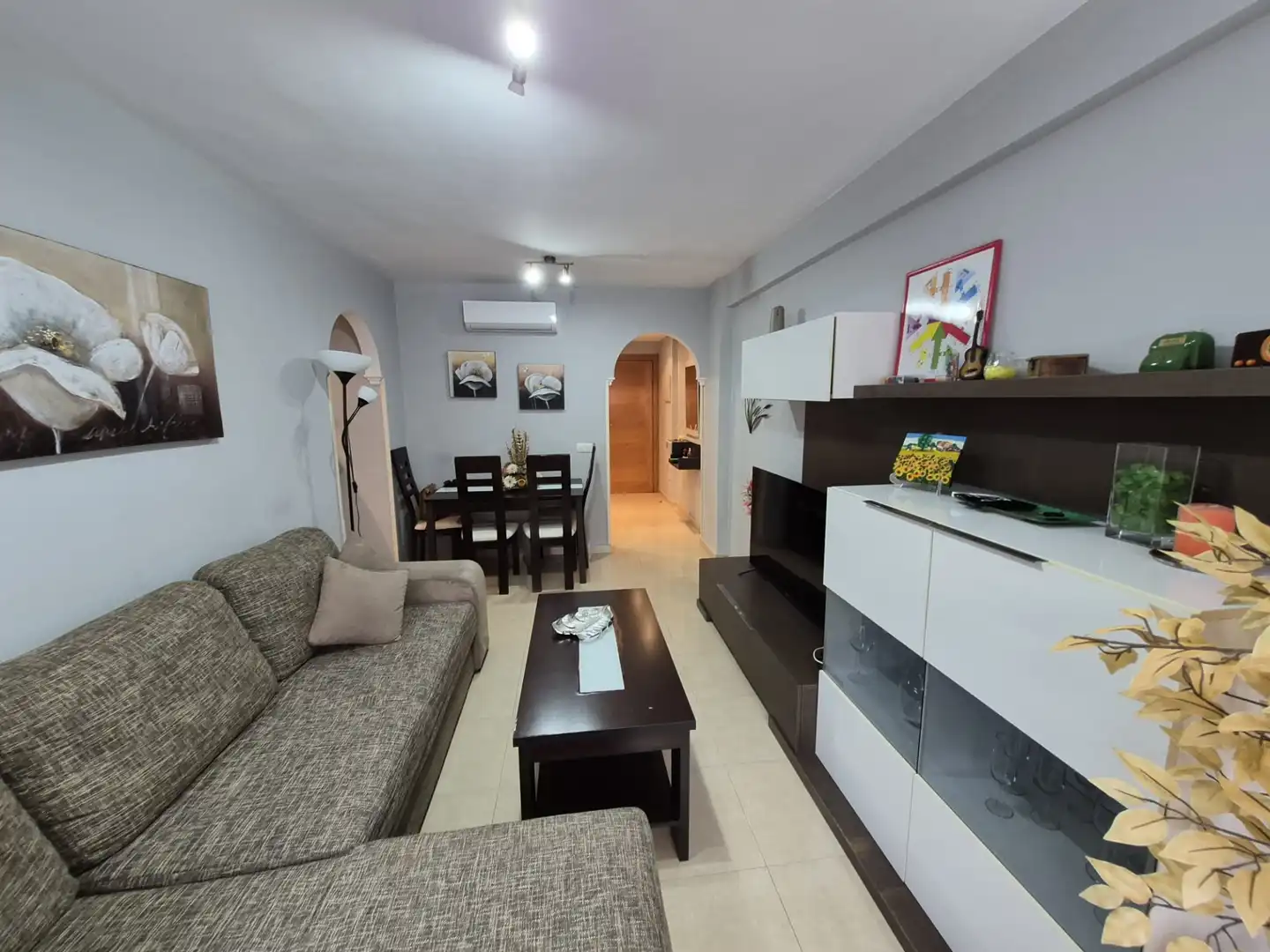 Wohnzimmer von Wohnung zur Miete in Málaga mit Klimaanlage und Möbliert