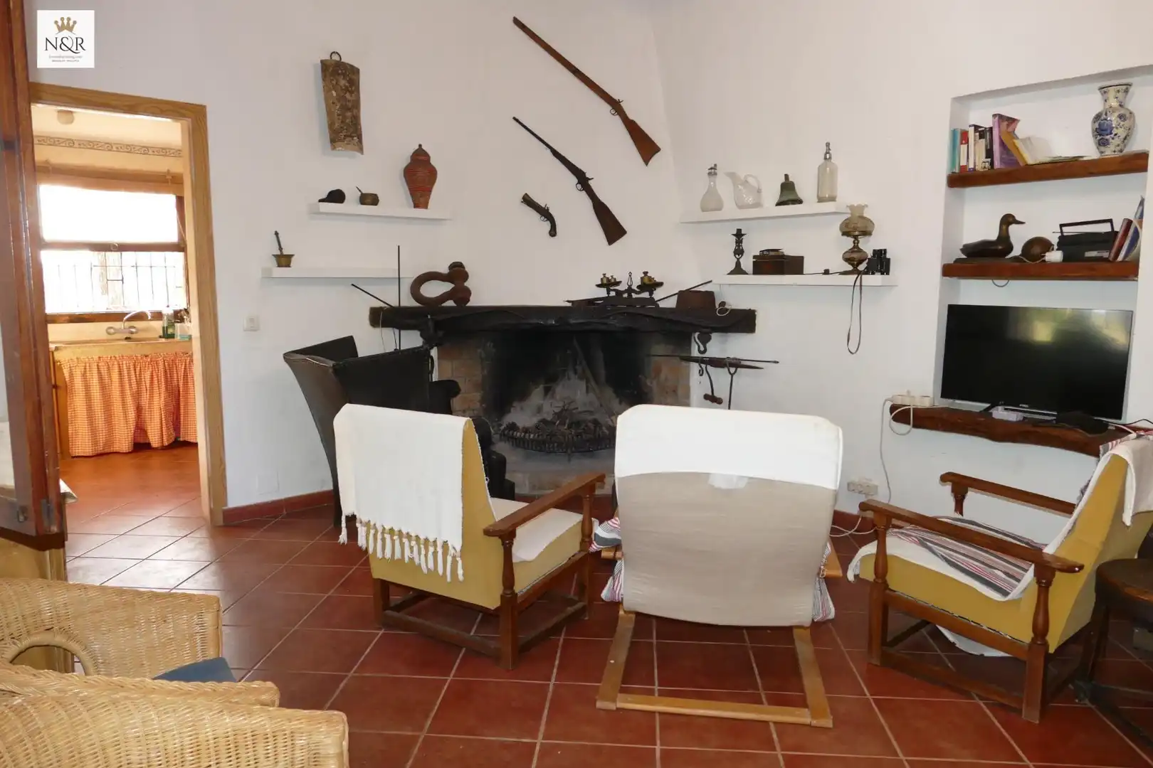 Sala de estar de Finca rústica en venta en Santa Eugènia con Jardín privado y Trastero