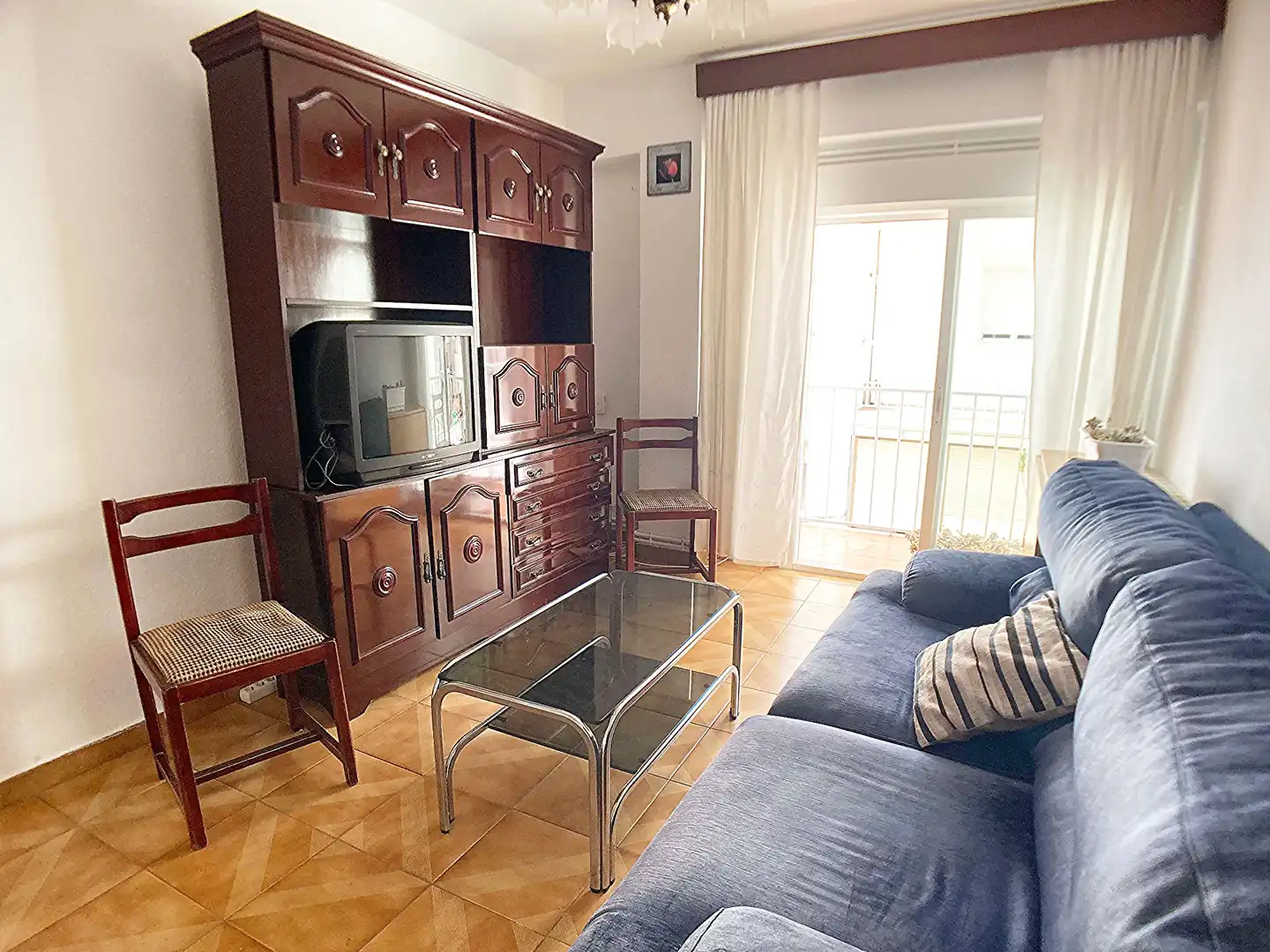 Sala de estar de Piso de alquiler en Madrid con Calefacción, Terraza y Amueblado