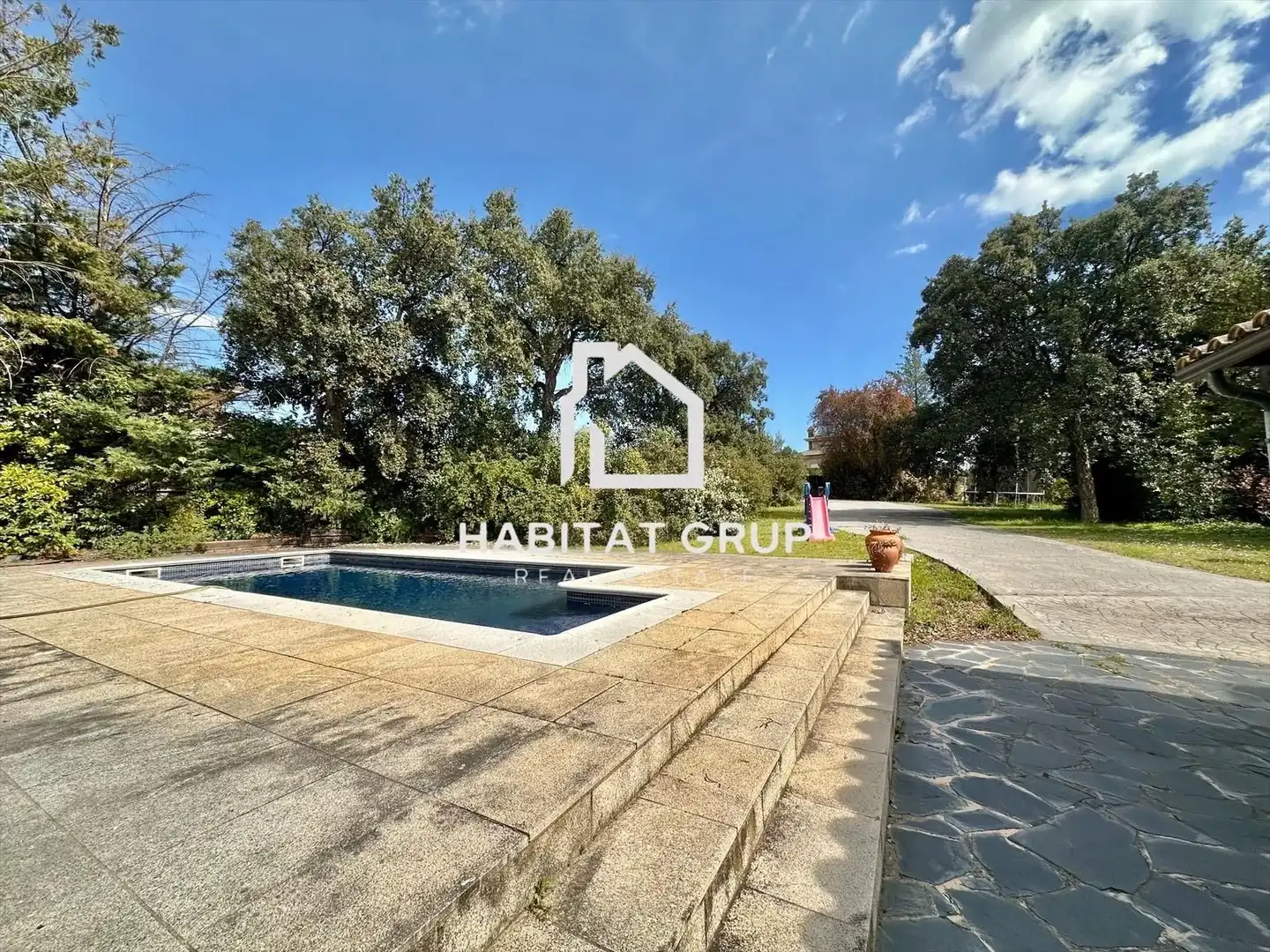 Vista exterior de Casa o xalet en venda en Santa Coloma de Farners amb Aire condicionat, Calefacció i Jardí privat
