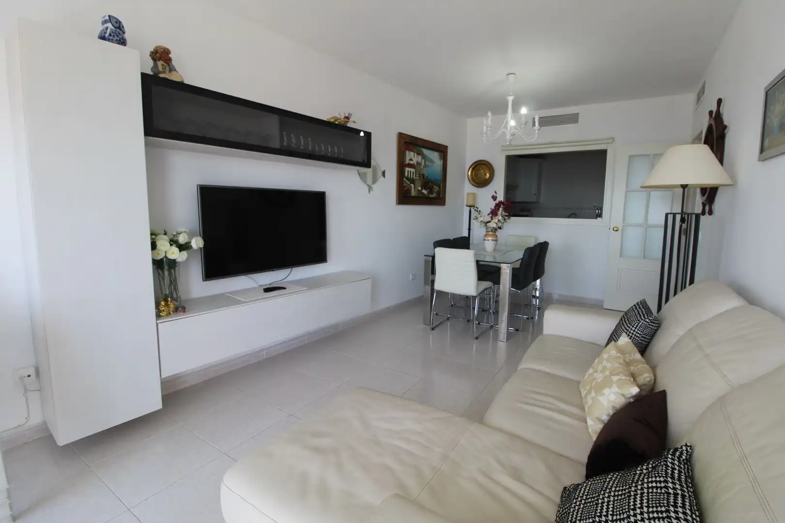 Wohnzimmer von Wohnungen zum Verkauf in Calpe / Calp mit Terrasse, Abstellraum und Gemeinschaftspool