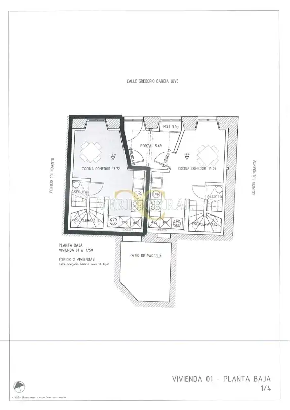 Flat for sale in Gijón   with Heating and Alarm