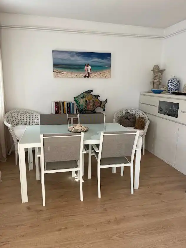 Comedor de Apartamento de alquiler en Sitges con Calefacción, Jardín privado y Terraza