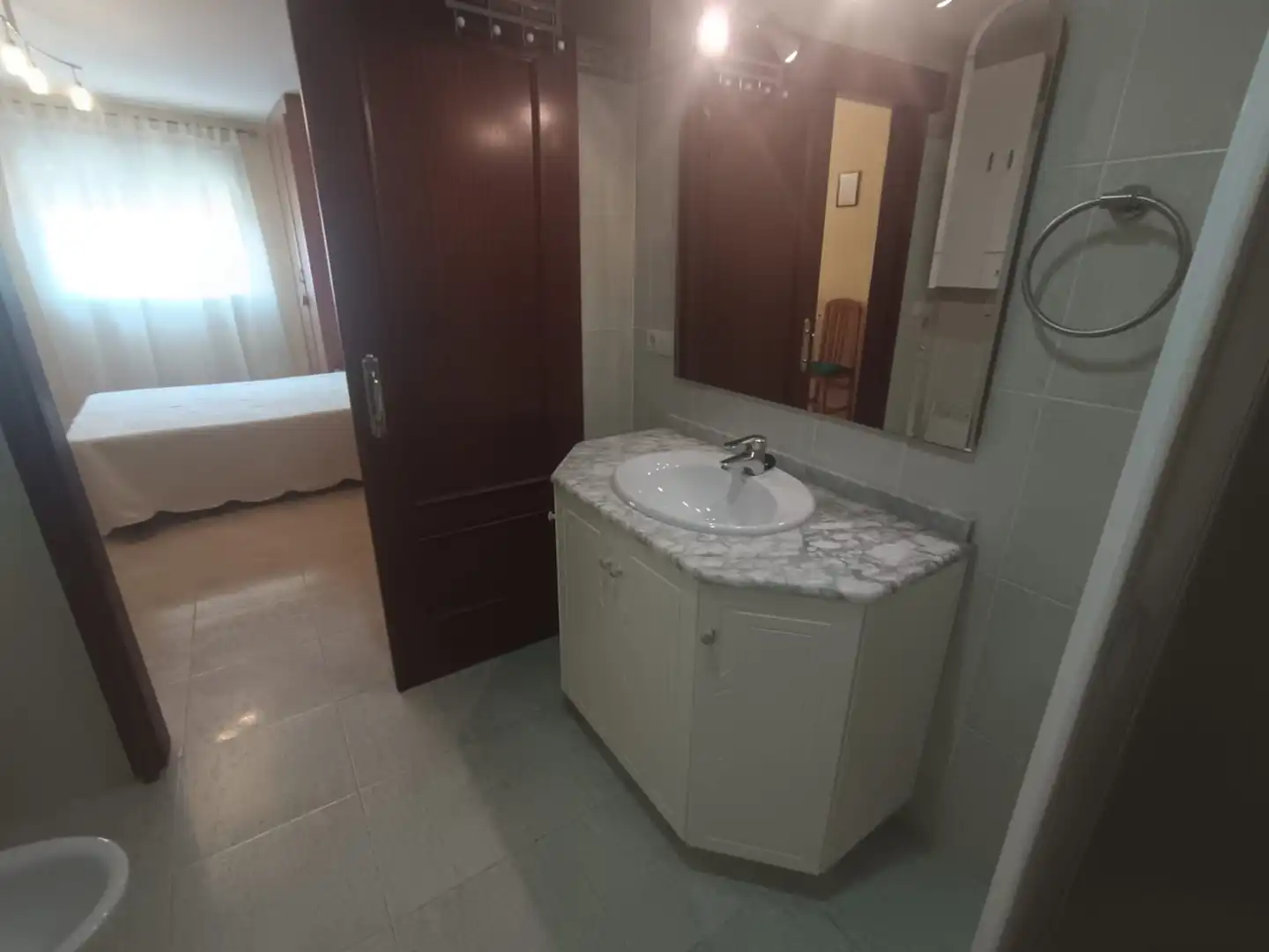 Badezimmer von Wohnung zur Miete in Burriana / Borriana mit Klimaanlage, Heizung und Möbliert