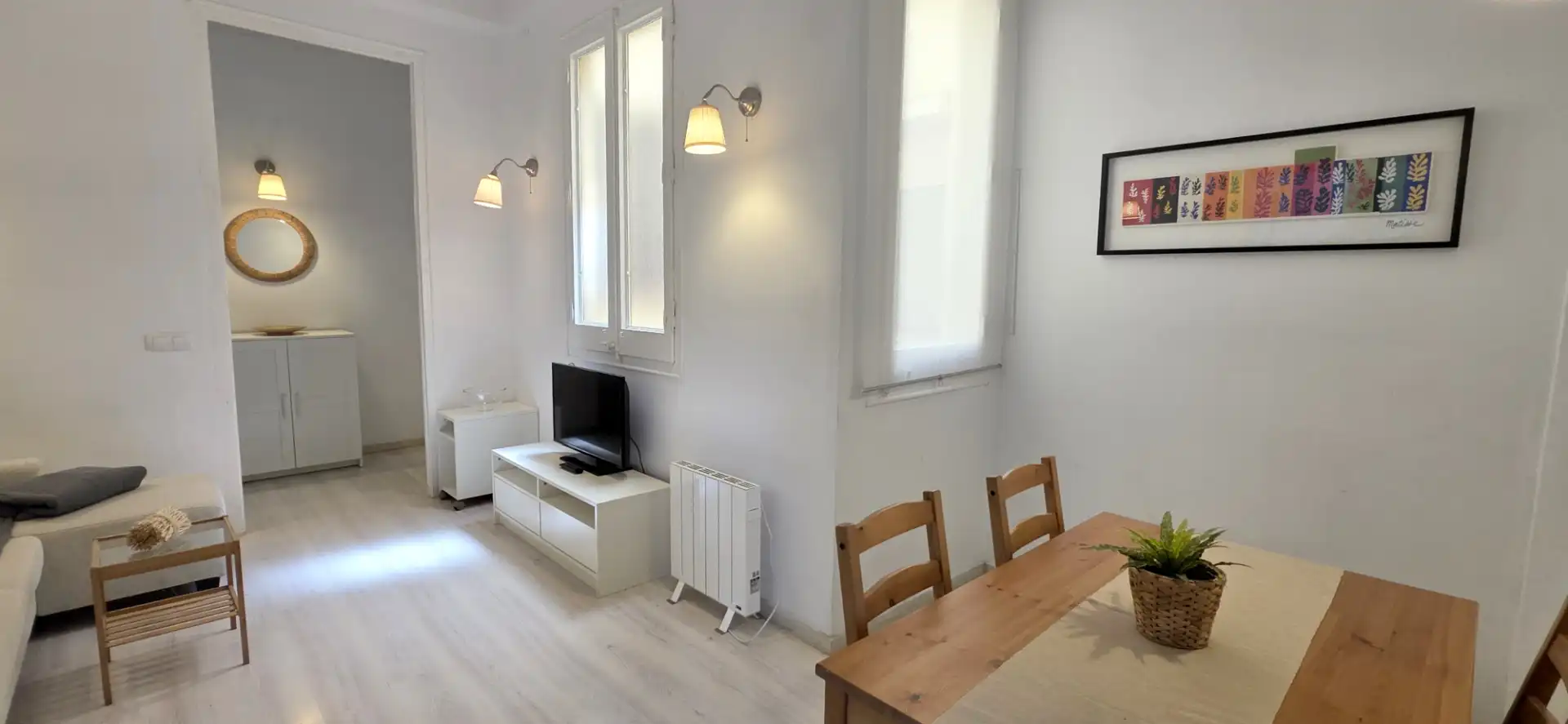 Sala de estar de Piso de alquiler en Barcelona con Parquet, Amueblado y Lavadora