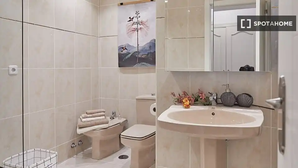 Bany de Apartament per a compartir en Madrid amb Aire condicionat, Calefacció i Terrassa