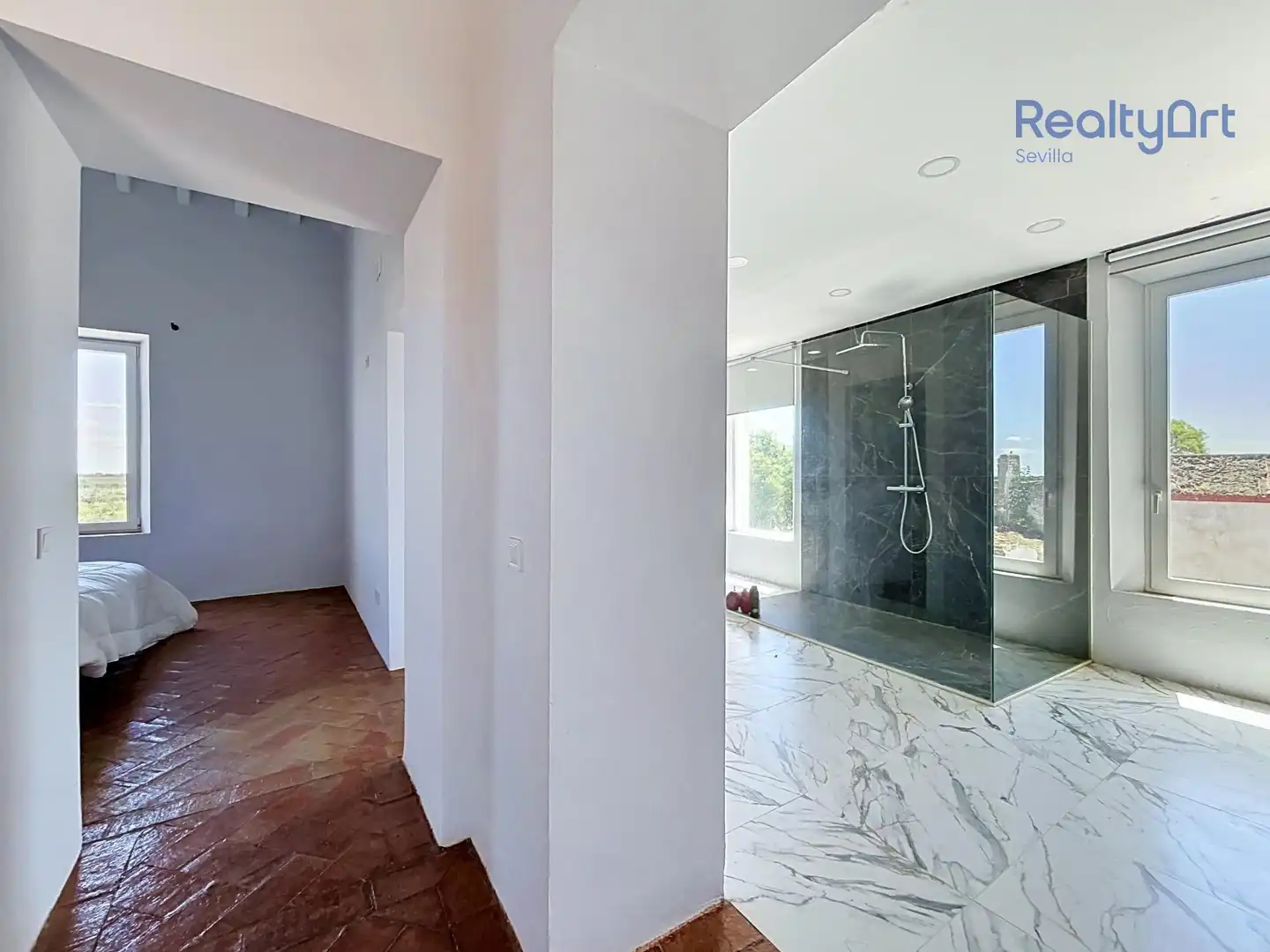 Baño de Finca rústica en venta en Bollullos de la Mitación con Jardín privado y Piscina