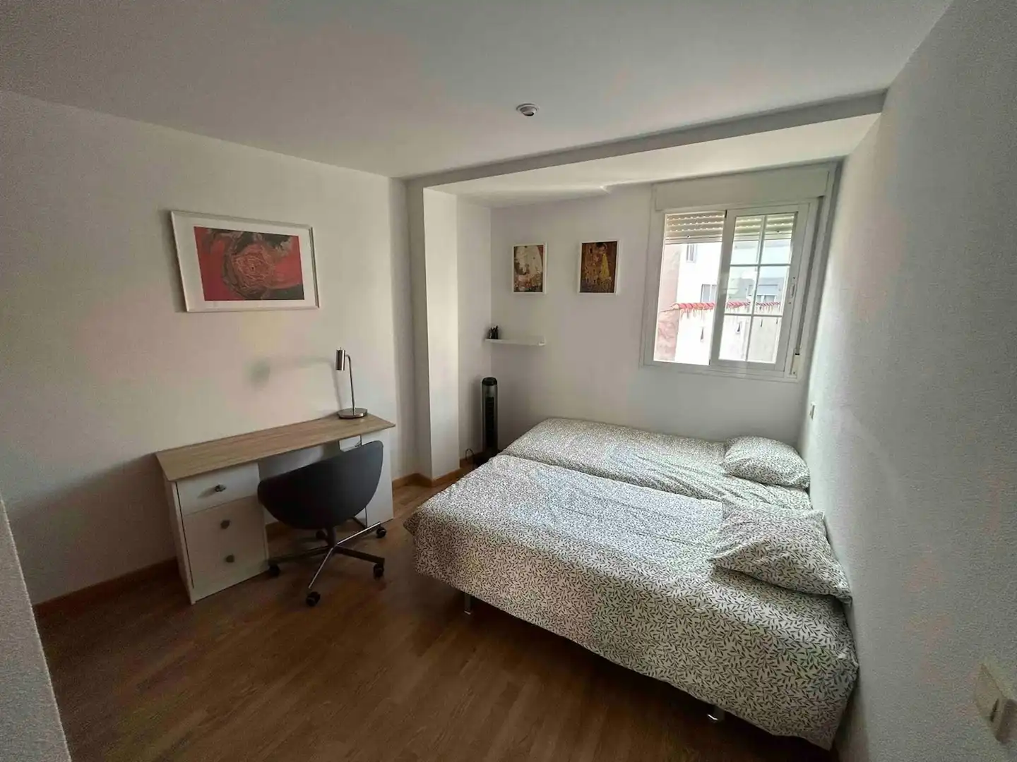 Schlafzimmer von Wohnung zur Miete in Madrid mit Klimaanlage, Heizung und Privatgarten