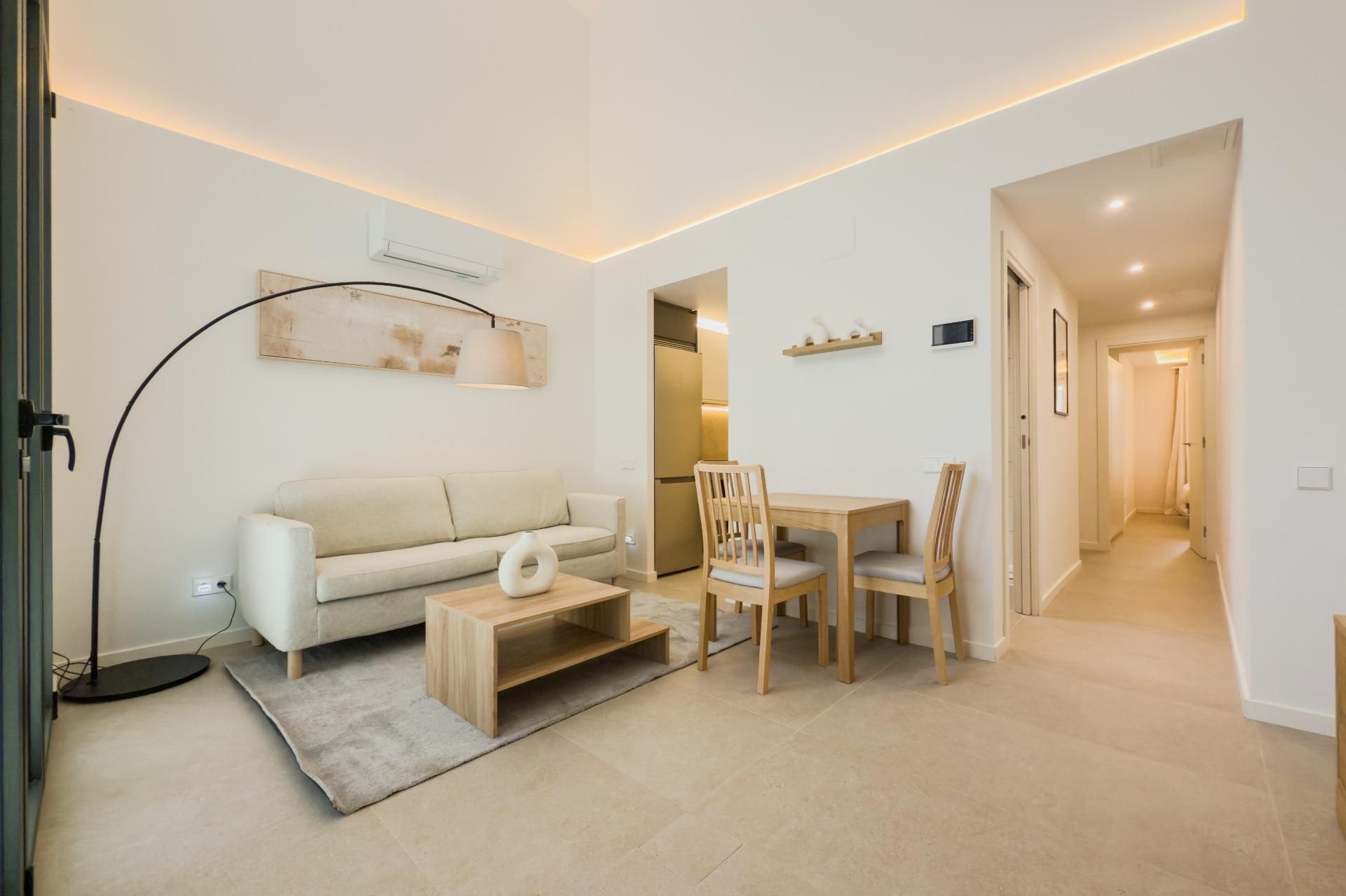 Living room of Apartment to rent in  Barcelona Capital  with Air Conditioner and Terrace