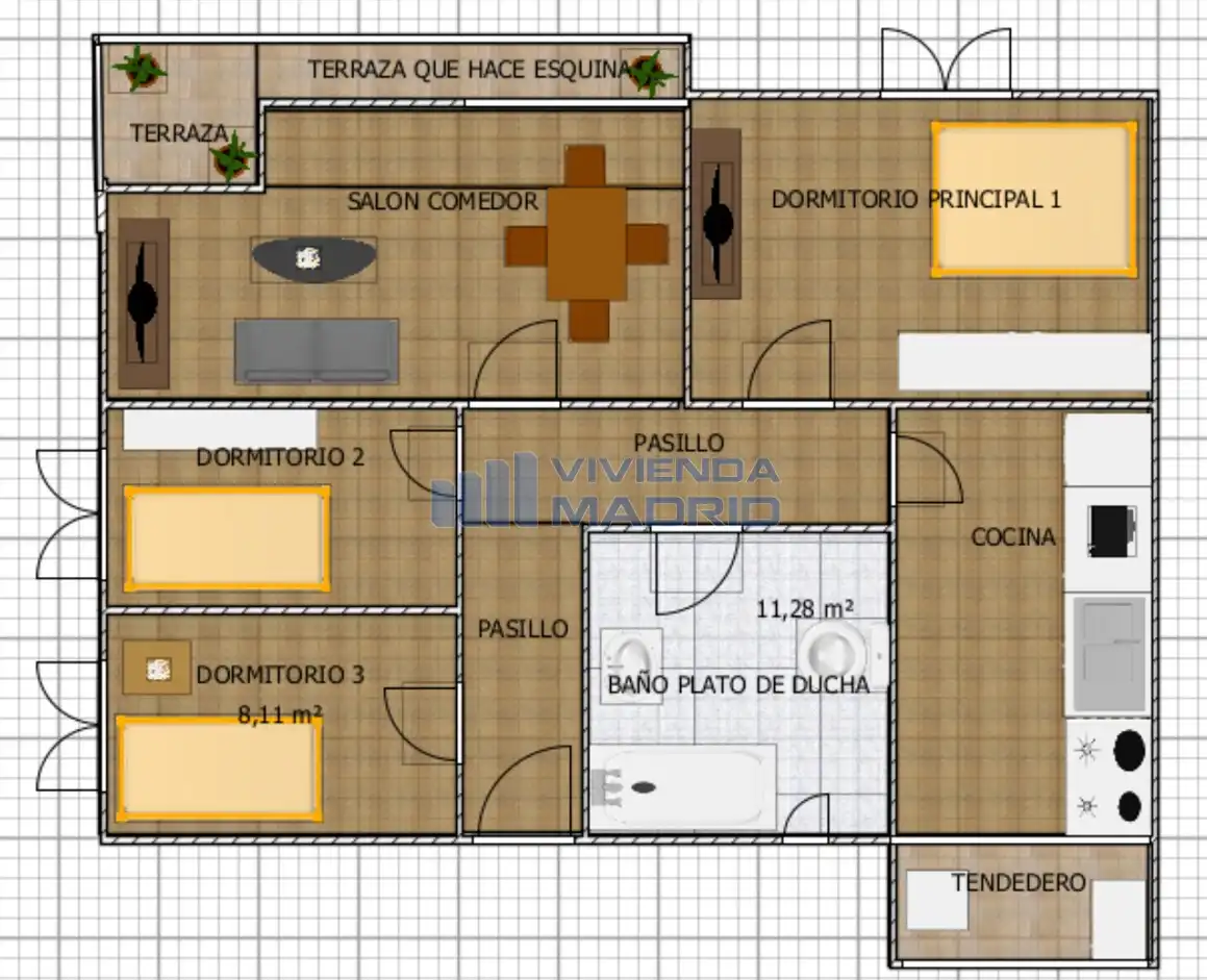 Wohnung zum Verkauf in Madrid mit Terrasse