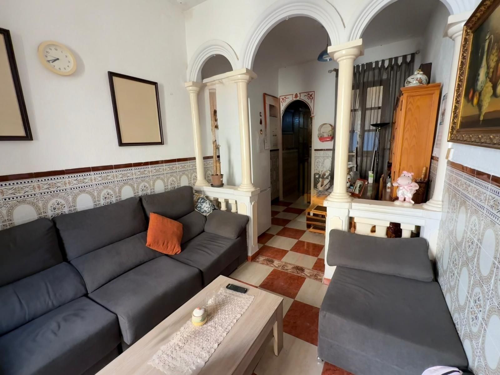 Sala de estar de Casa adosada en venta en  Almería Capital con Aire acondicionado, Calefacción y Terraza