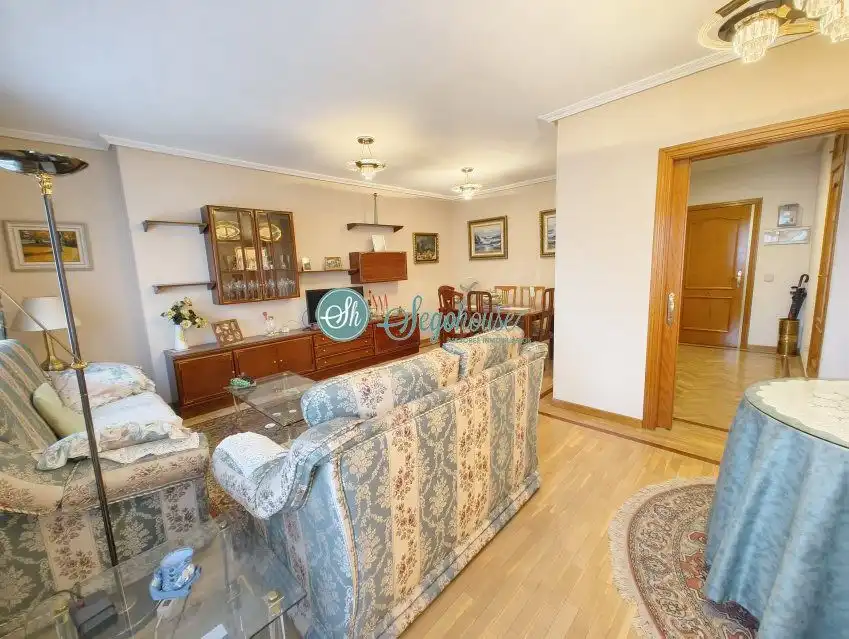 Sala d'estar de Pis en venda en Segovia amb Aire condicionat, Calefacció i Parquet