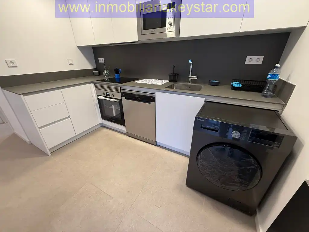 Kitchen of Flat for rent to own in Vilanova i la Geltrú  with Air Conditioner, Heating and Furnished