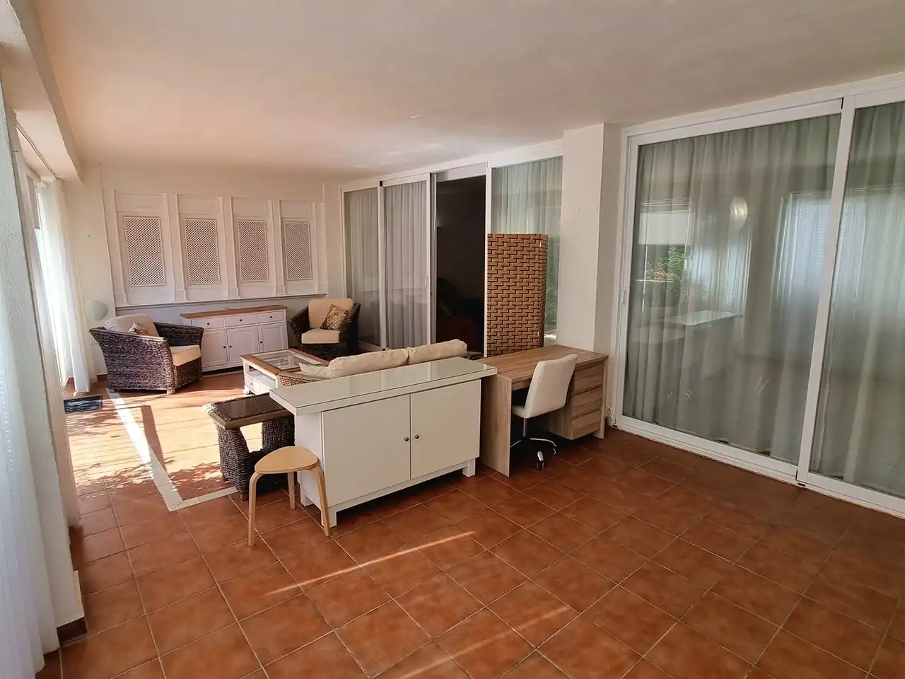 Sala de estar de Apartamento en venta en Mijas con Aire acondicionado, Terraza y Piscina