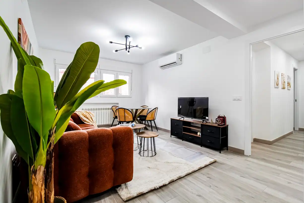Sala de estar de Piso en venta en  Madrid Capital con Aire acondicionado, Calefacción y Amueblado