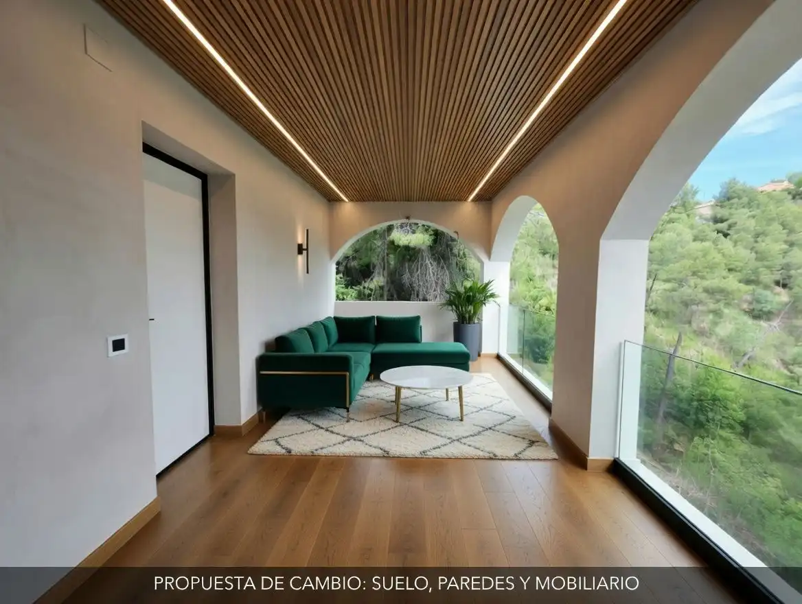 Sala de estar de Casa o chalet en venta en Vallirana con Calefacción, Jardín privado y Terraza