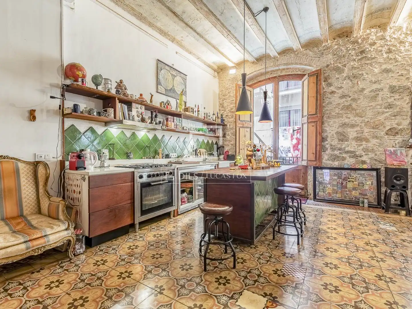 Cocina de Piso en venta en Barcelona con Aire acondicionado, Terraza y Balcón