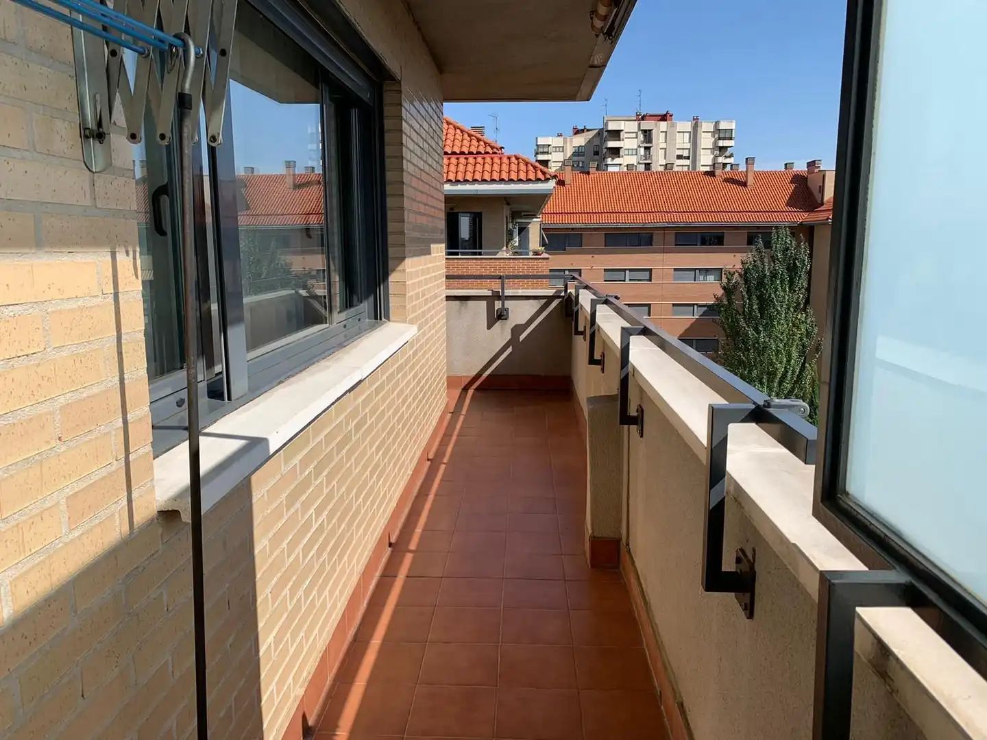Terraza de Apartamento de alquiler en  Logroño con Calefacción, Terraza y Amueblado