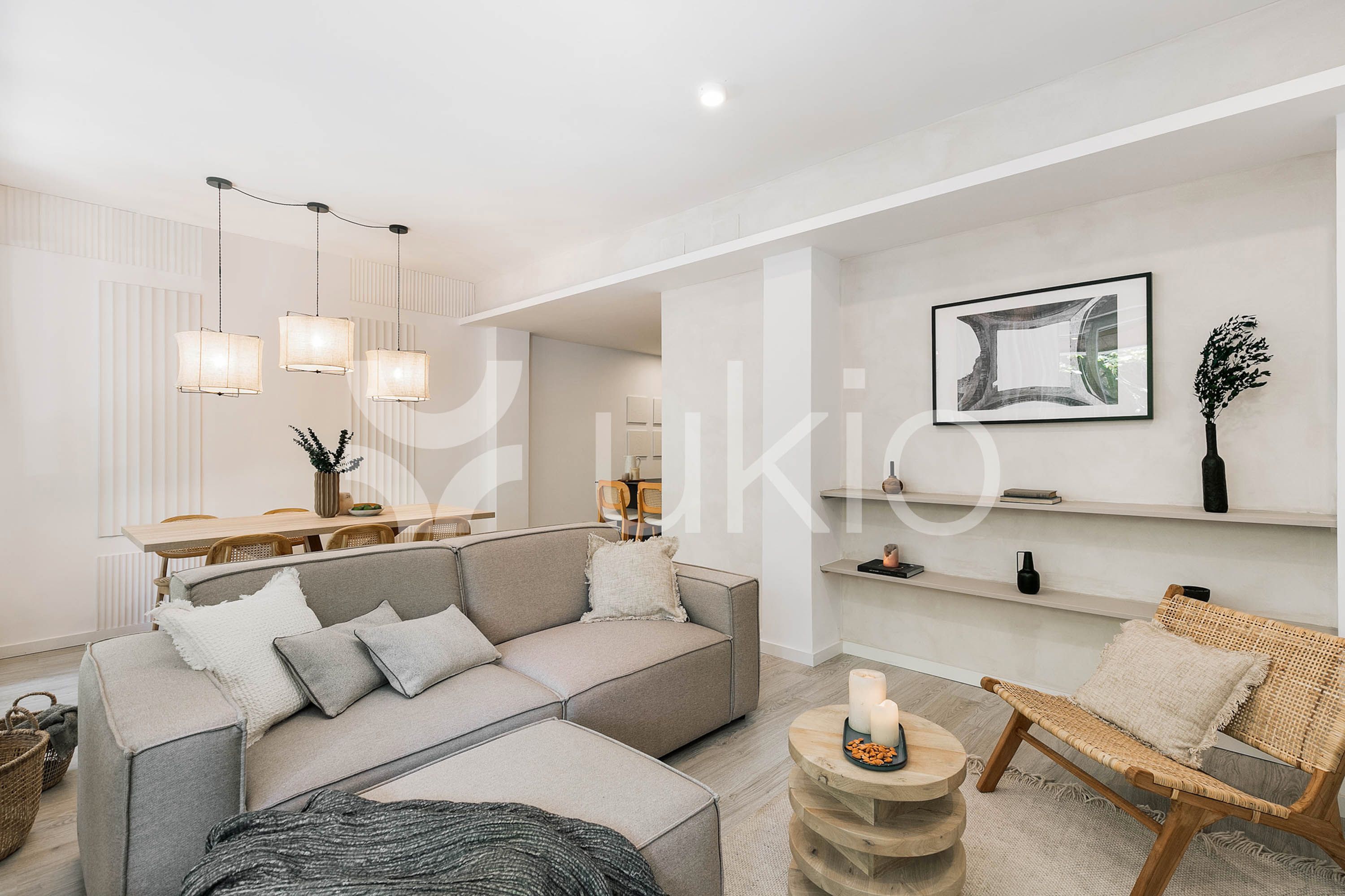 Living room of Apartment to rent in  Barcelona Capital  with Air Conditioner, Heating and Furnished