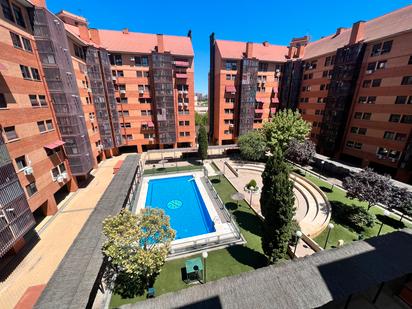 Swimming pool of Flat for sale in  Madrid Capital  with Air Conditioner