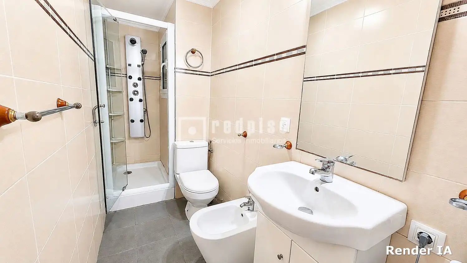 Badezimmer von Wohnung zum Verkauf in Valencia mit Klimaanlage