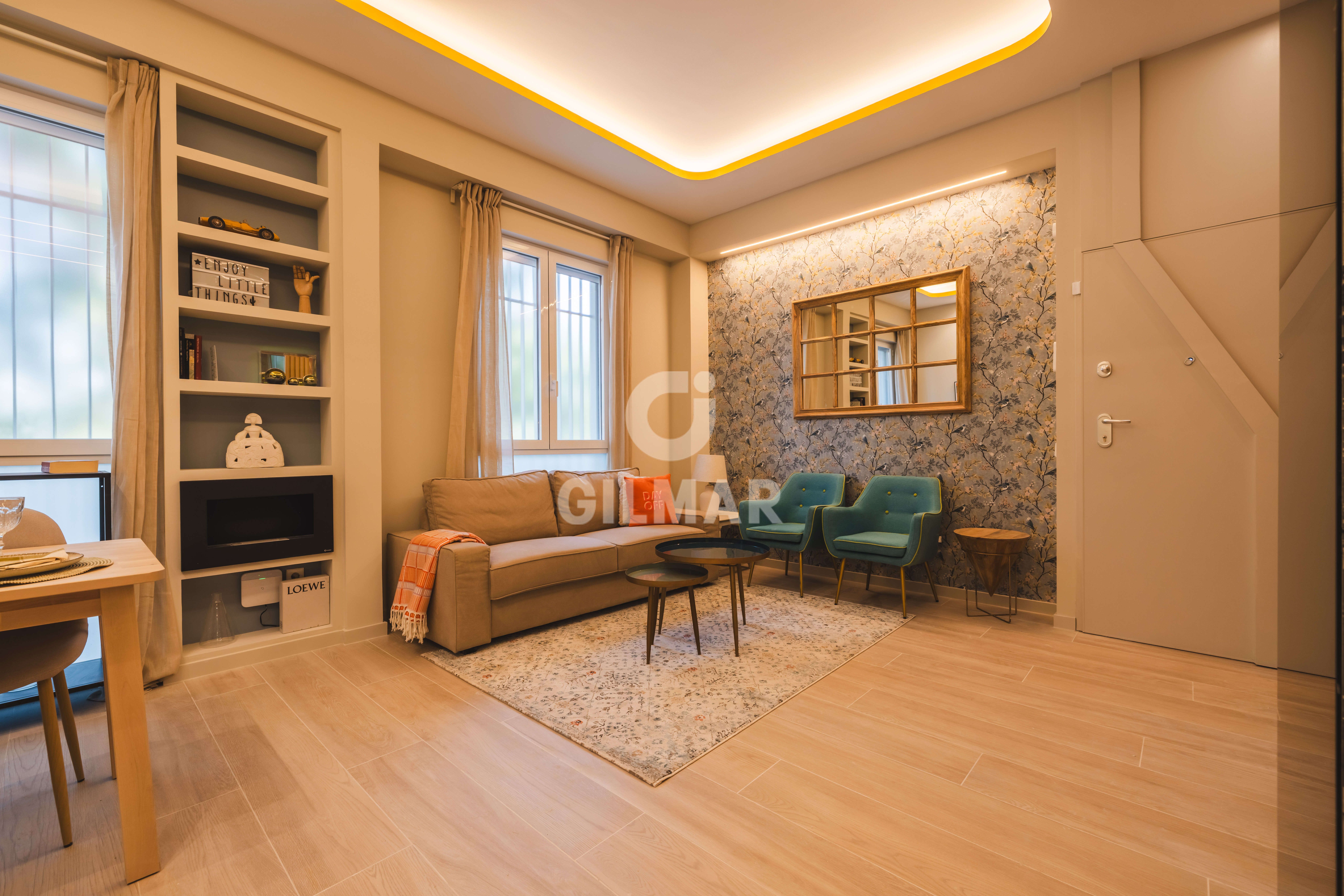 Living room of Flat for sale in  Madrid Capital  with Heating