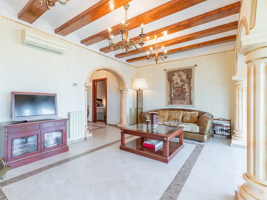 Living room of Houses for sale in Jávea / Xàbia  with Private garden, Terrace and Swimming Pool