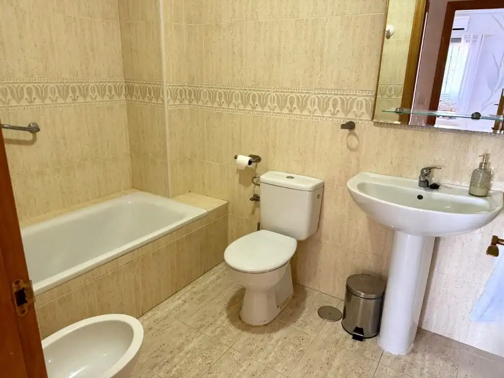 Bathroom of Apartments for sale in Vera  with Air Conditioner, Terrace and Furnished