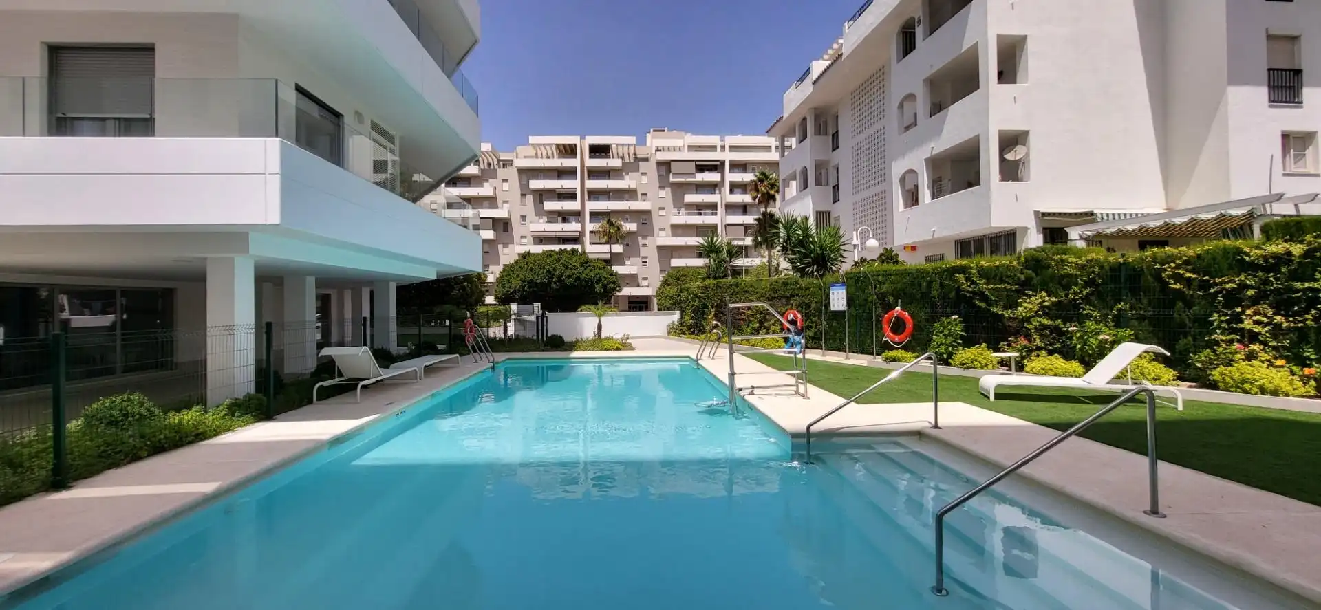 Piscina de Apartament de lloguer en Marbella amb Aire condicionat, Calefacció i Terrassa